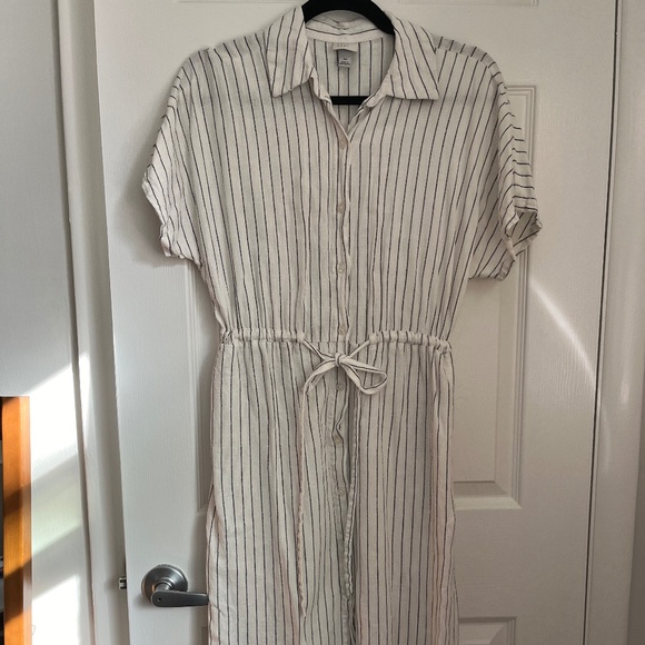 A New Day Striped Linen Dress - Picture 1 of 4